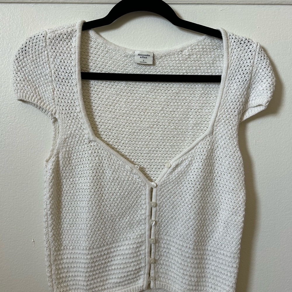 Abercrombie & Fitch White Knit Top